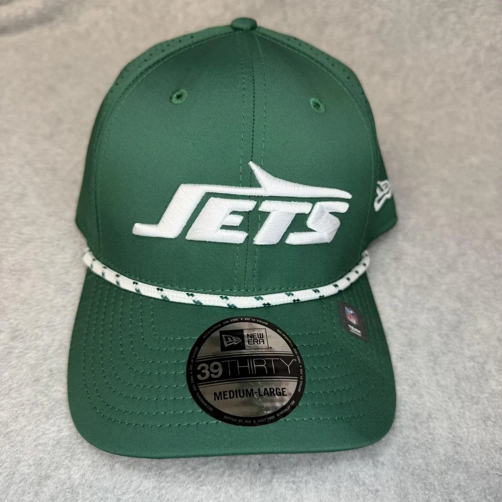 New York Jets Hat Cap Fitted Mens Large Green NFL‎ Football New Era 39THIRTY
